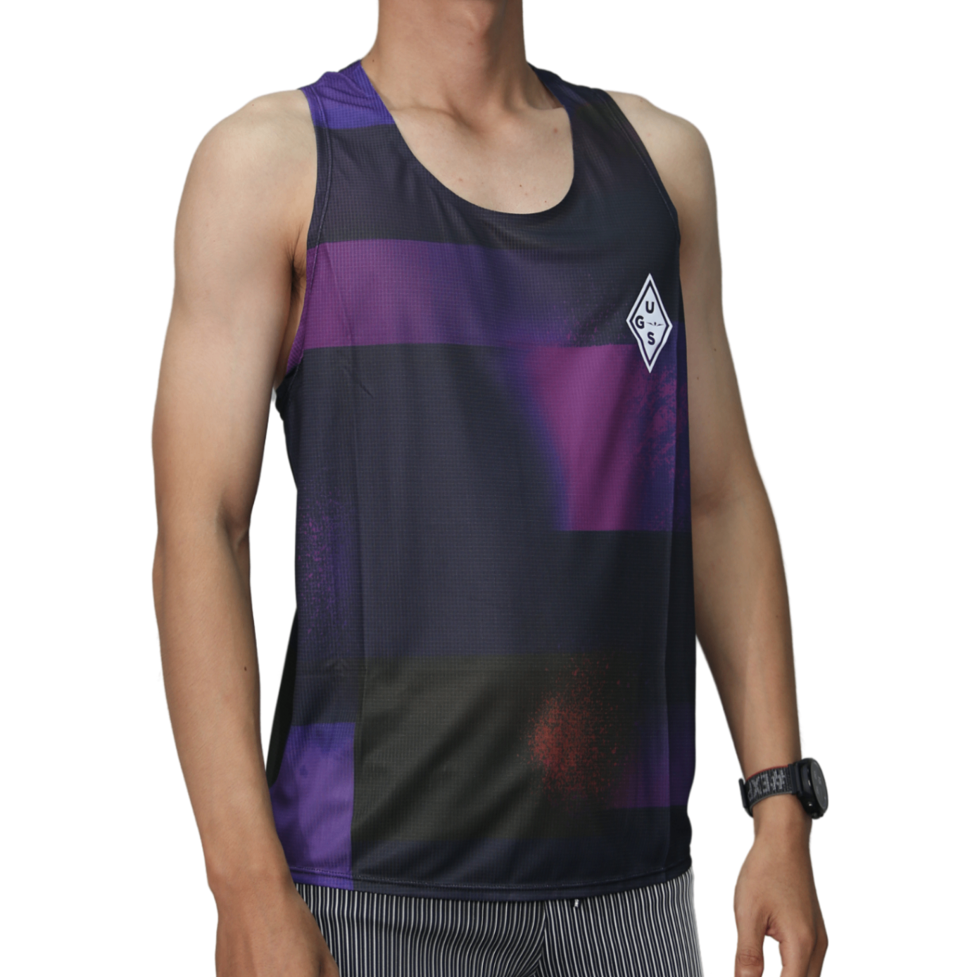 Áo Singlet Chạy Bộ Nam Uglow UGS Vest - Dark Orchid