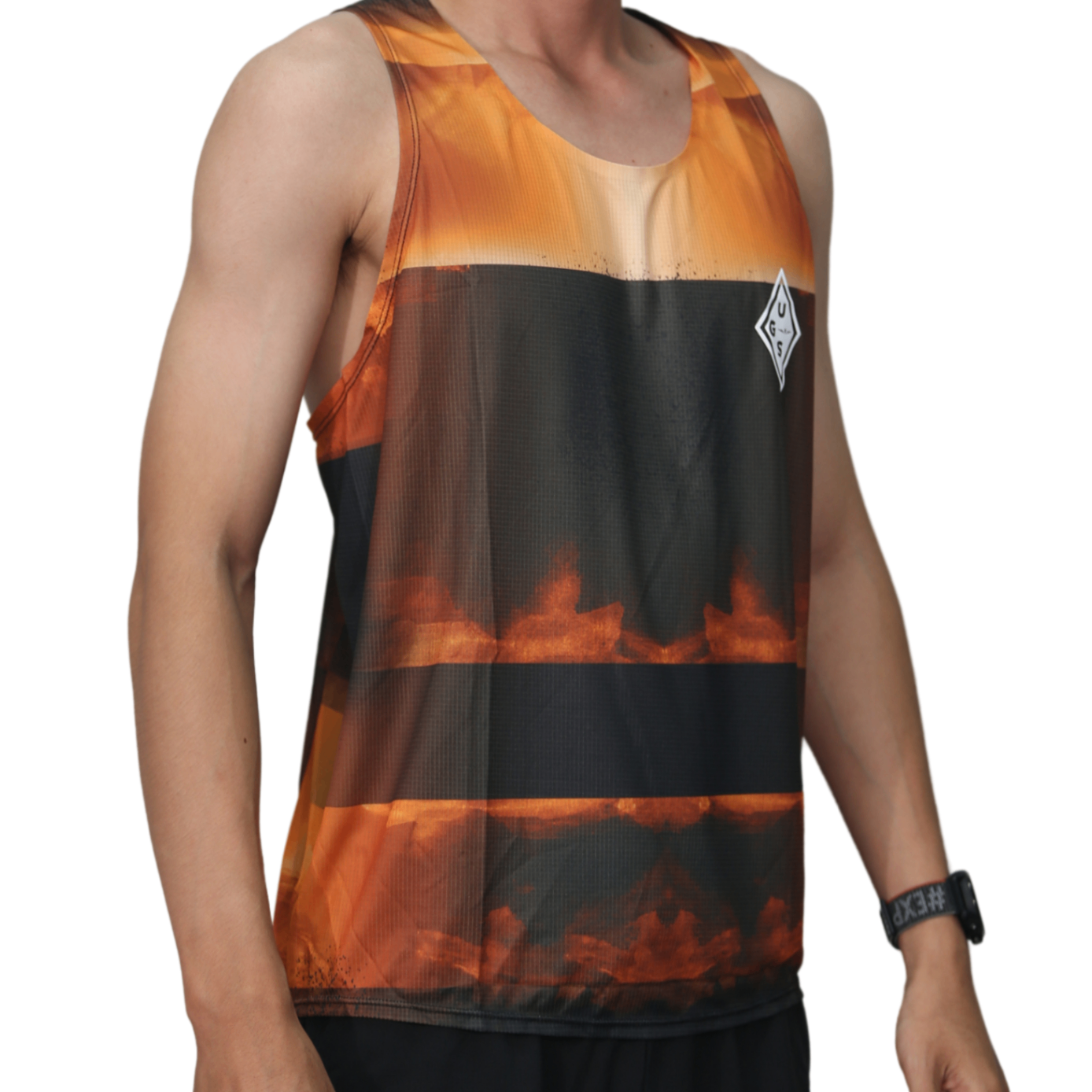 Áo Singlet Chạy Bộ Nam Uglow UGS Vest - Dark Lava