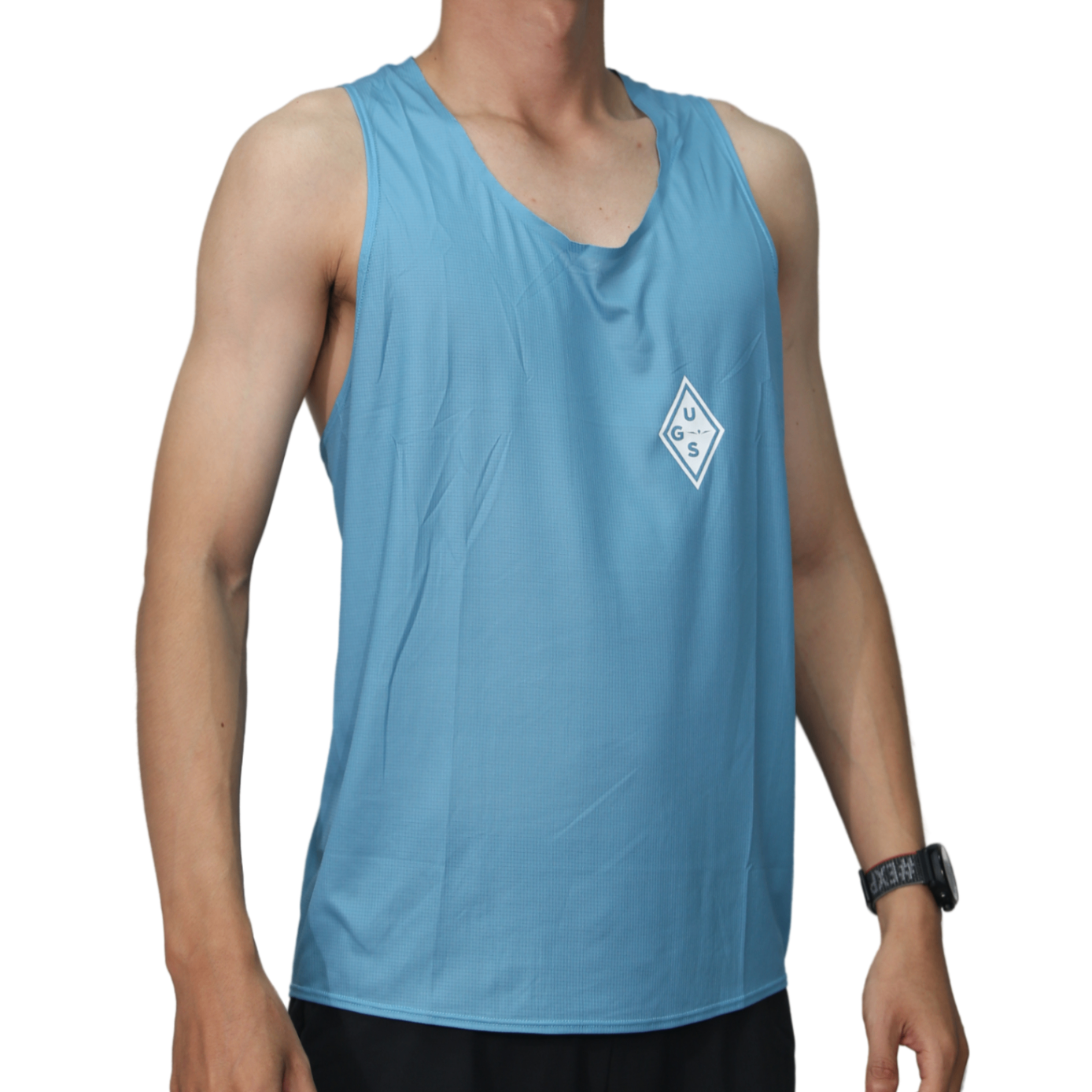 Áo Singlet Chạy Bộ Nam Uglow UGS Vest - Cyan