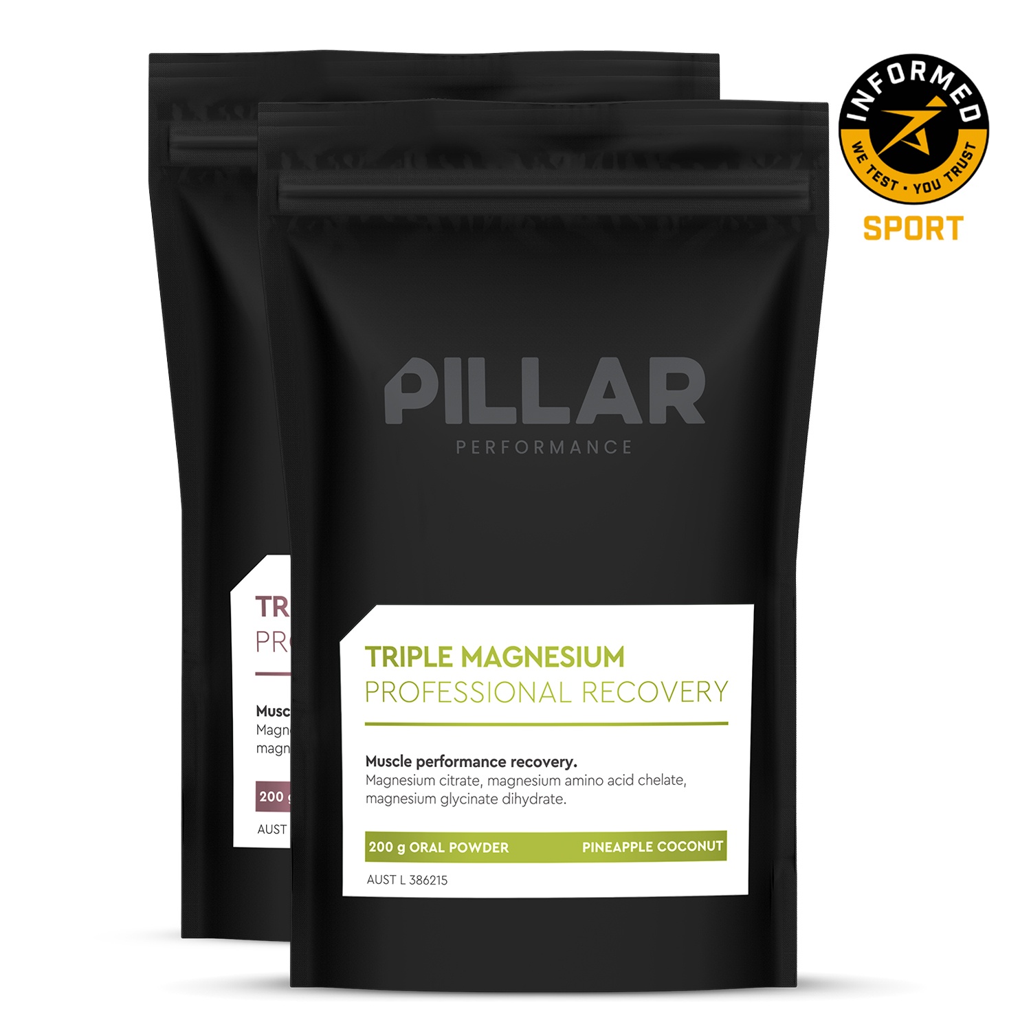 Bịch PILLAR Performance Triple Magnesium Professional Recovery (200g)