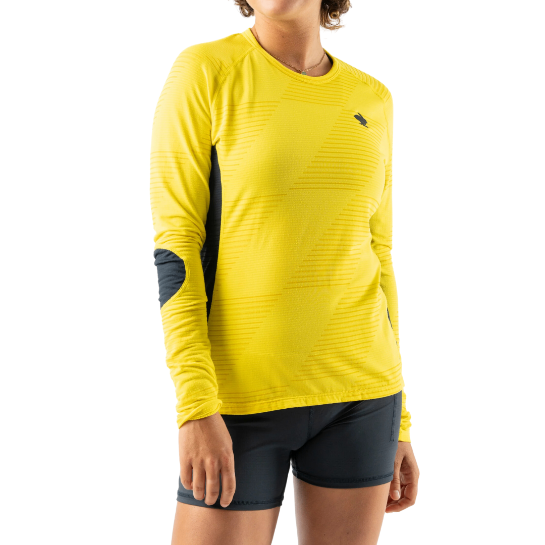 Áo T Shirt Chạy Bộ Nữ Rabbit Low Light Layer 1 - Blazing Yellow