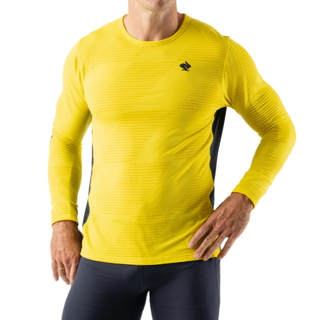 Áo T Shirt Chạy Bộ Nam Rabbit Low Light Layer 1 - Blazing Yellow