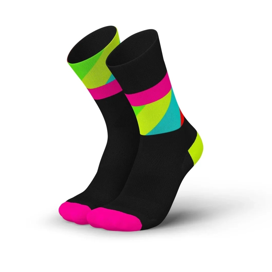 Tất Thể Thao INCYLENCE Ultralight Strides - Black Pink Canary