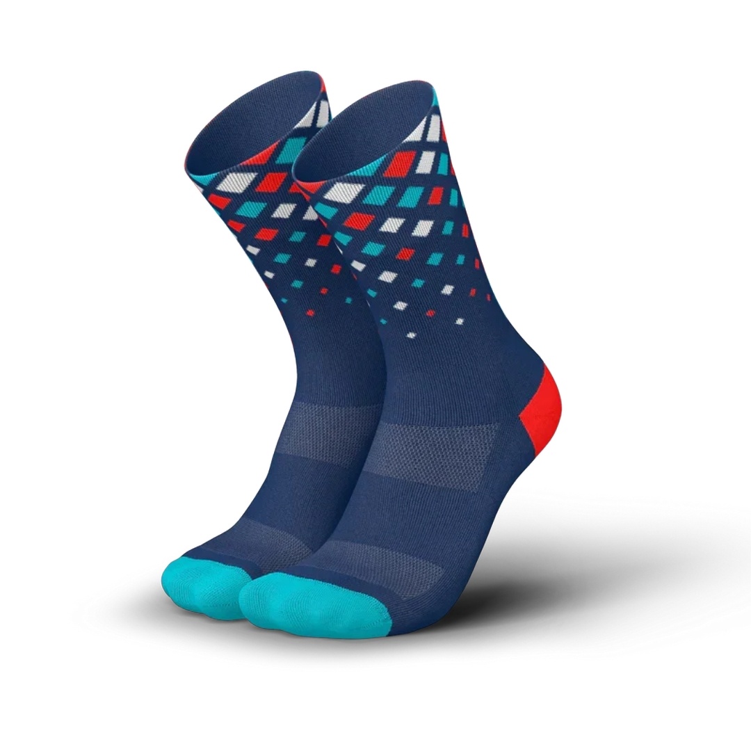 Tất Thể Thao INCYLENCE Running Crystals - Navy Cyan Inferno