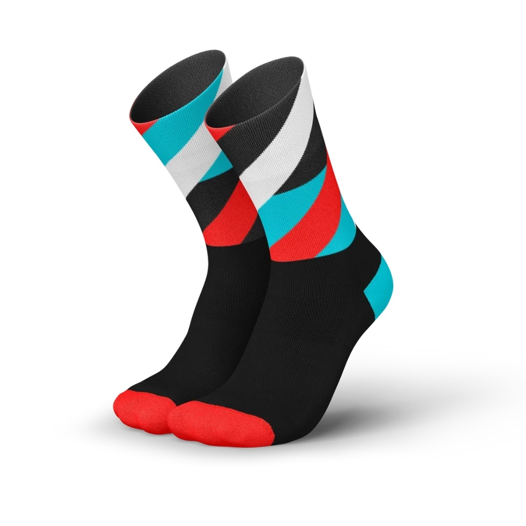 Tất Thể Thao INCYLENCE Running Loops - Black Cyan Inferno