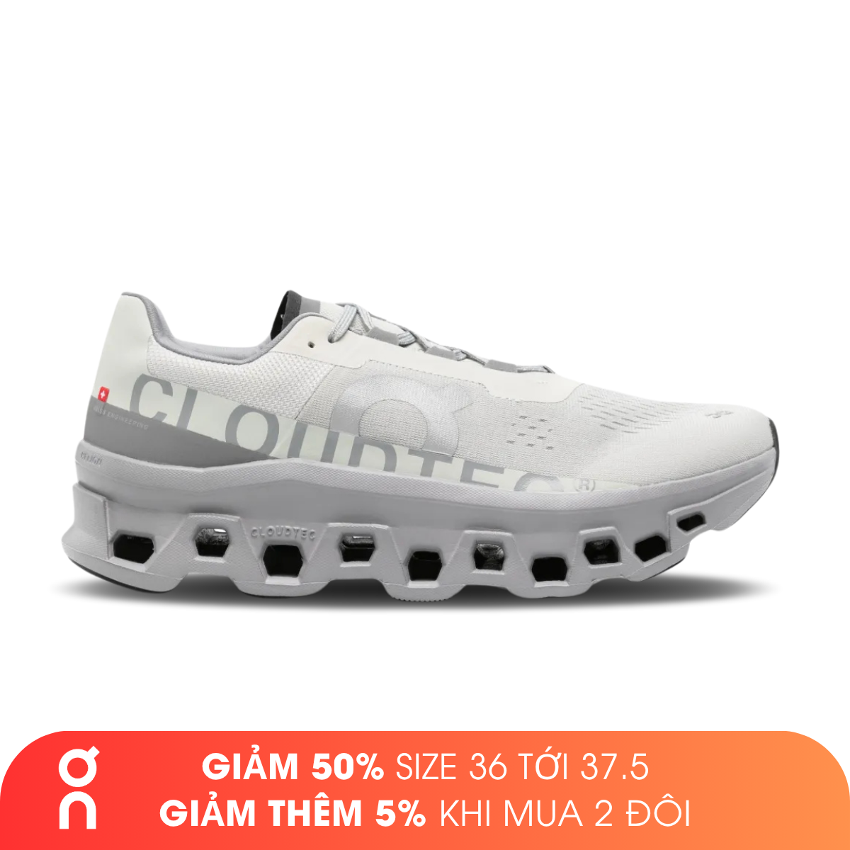 Giày Chạy Bộ Nam On Running Cloudmonster - Ice Alloy