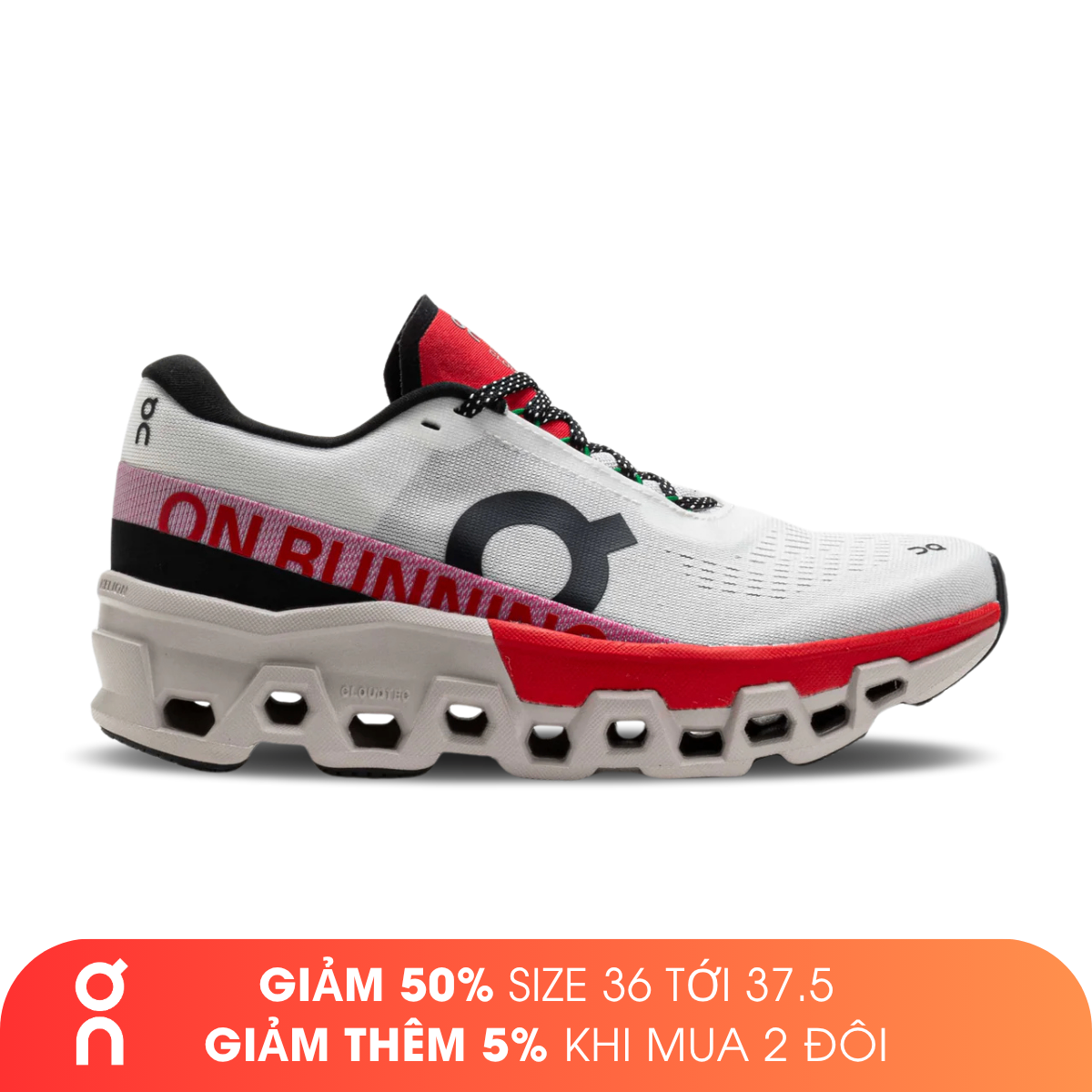 Giày Chạy Bộ Nam On Running Cloudmonster 2 - Ivory/Silver