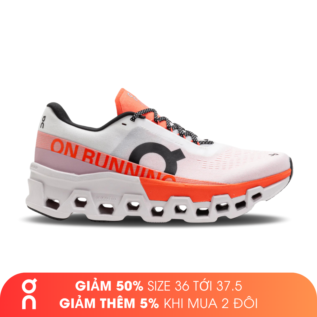 Giày Chạy Bộ Nam On Running Cloudmonster 2 - Undyed/Flame