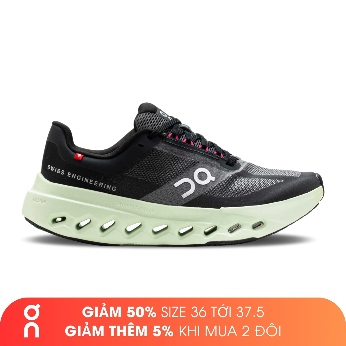 Giày Chạy Bộ Nam On Running Cloudsurfer Next - Black/Lima