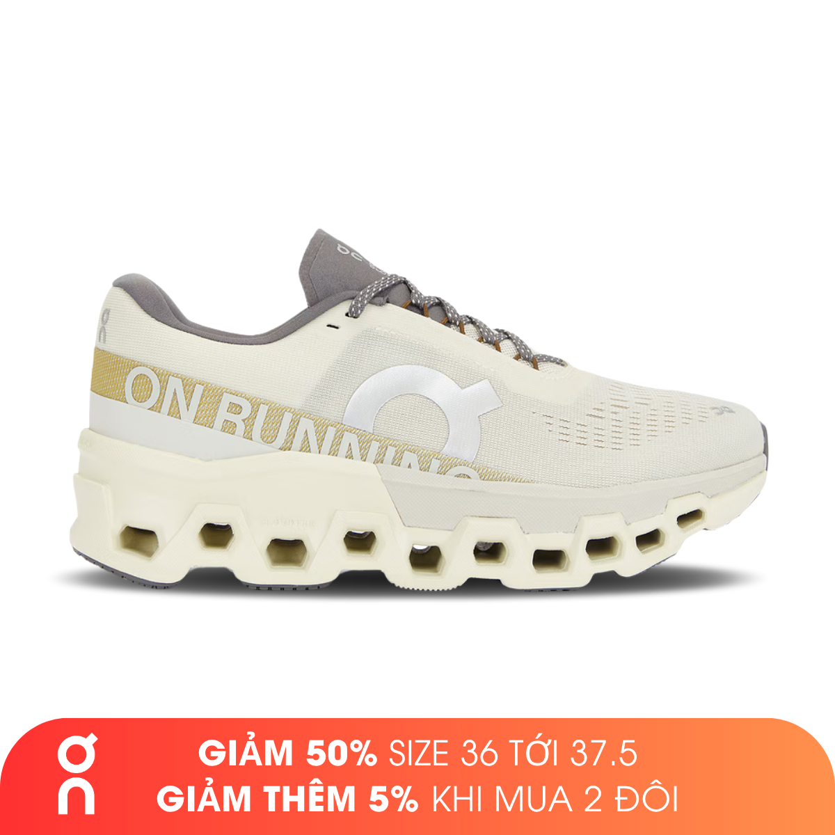 Giày Chạy Bộ Nam On Running Cloudmonster 2 - Cream/Ice