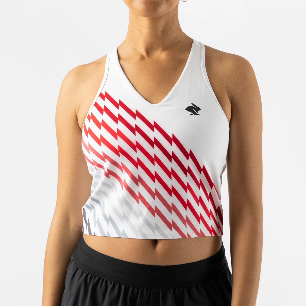 Áo Bra Chạy Bộ Nữ Rabbit Go Time Crop - White Lightning