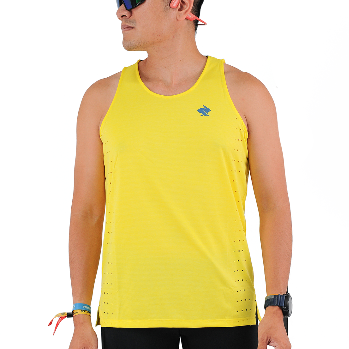 Áo Singlet Chạy Bộ Nam Rabbit Race Pace Tank - Blazing yellow