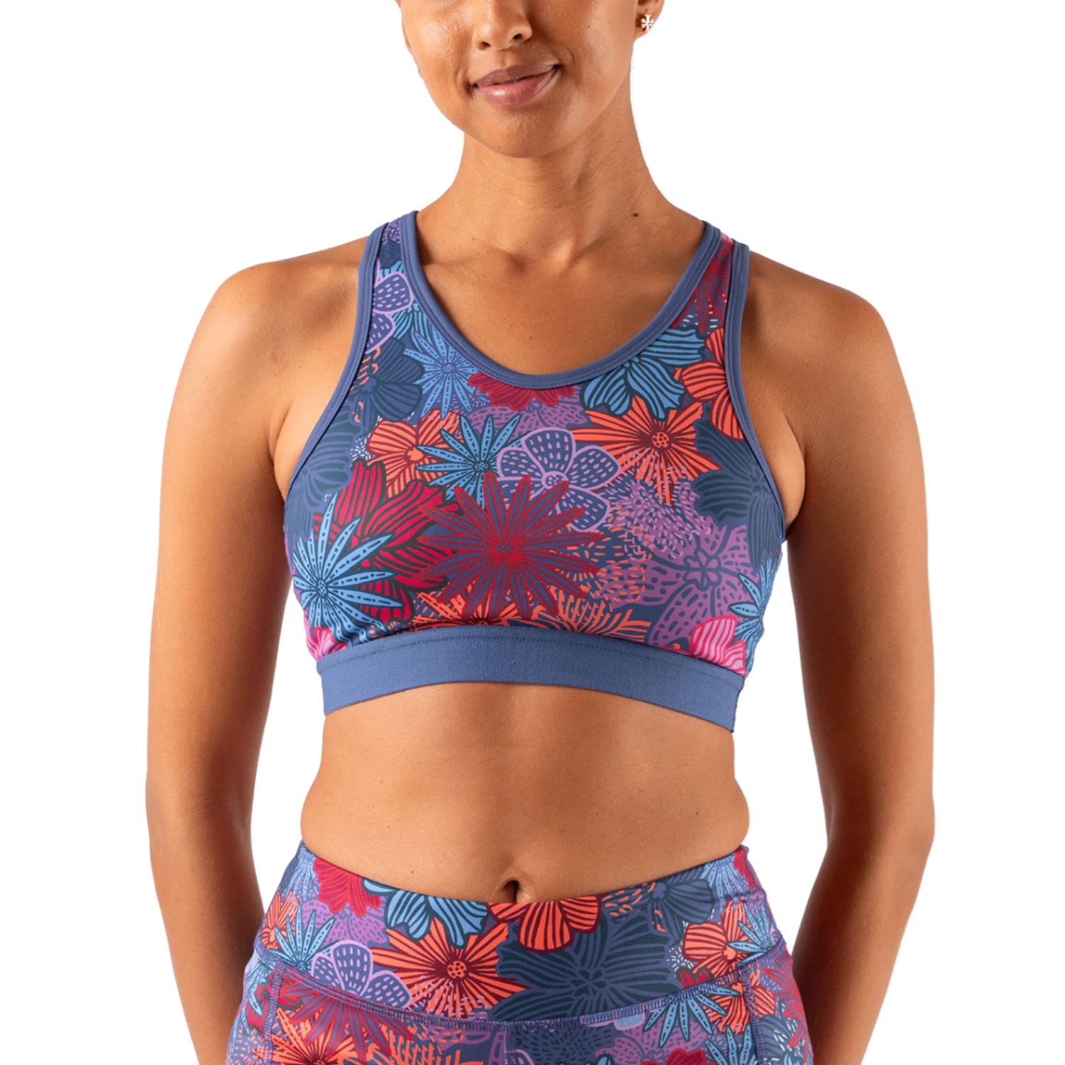 Áo Bra Chạy Bộ Nữ Rabbit Utilbra - Skipper Blue Floral