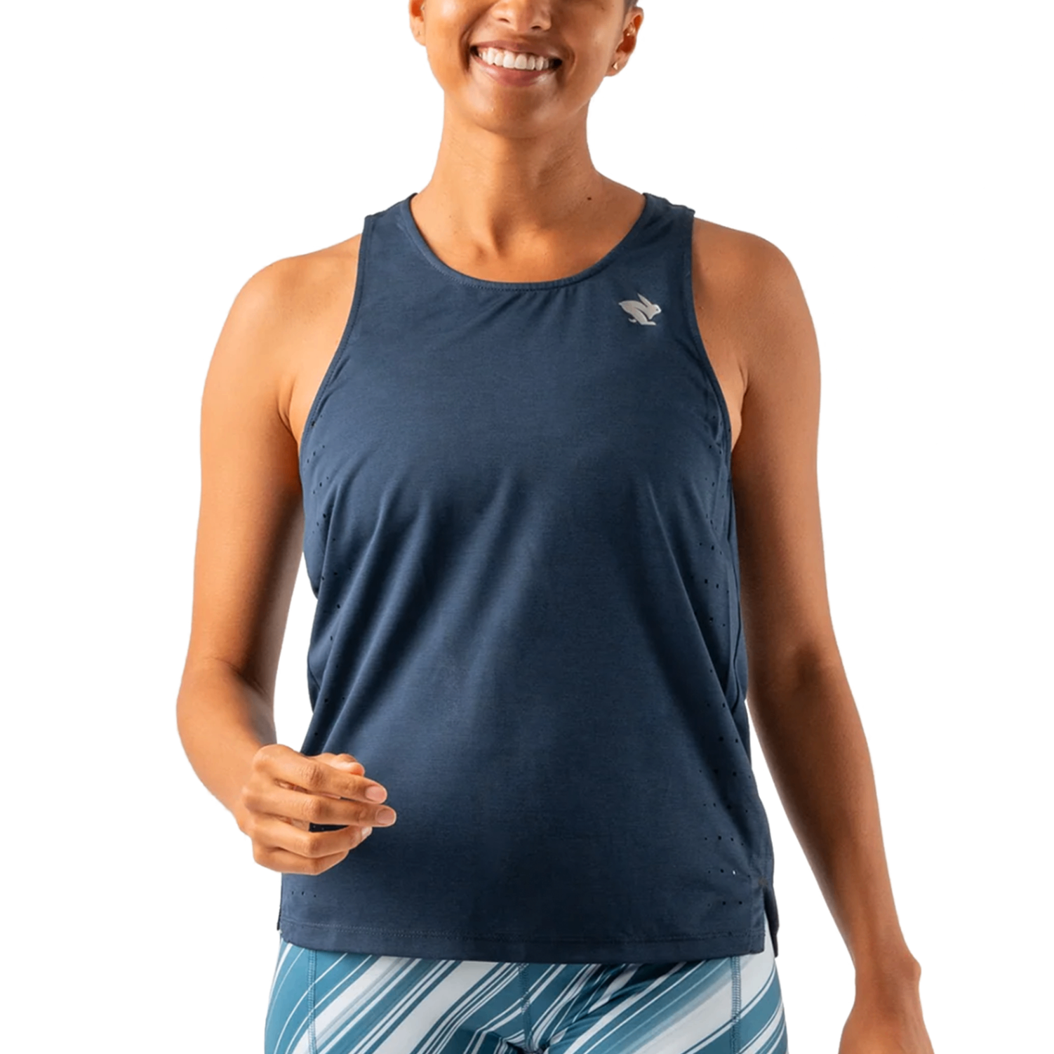 Áo Singlet Chạy Bộ Nữ Rabbit Race Pace Tank - Dress Blues