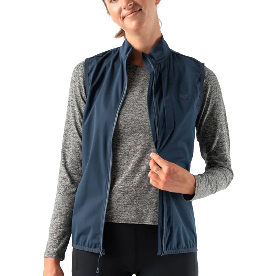 Áo Khoác Gió Chạy Bộ Nữ Rabbit Swish Vest 2.0 - Dress Blues
