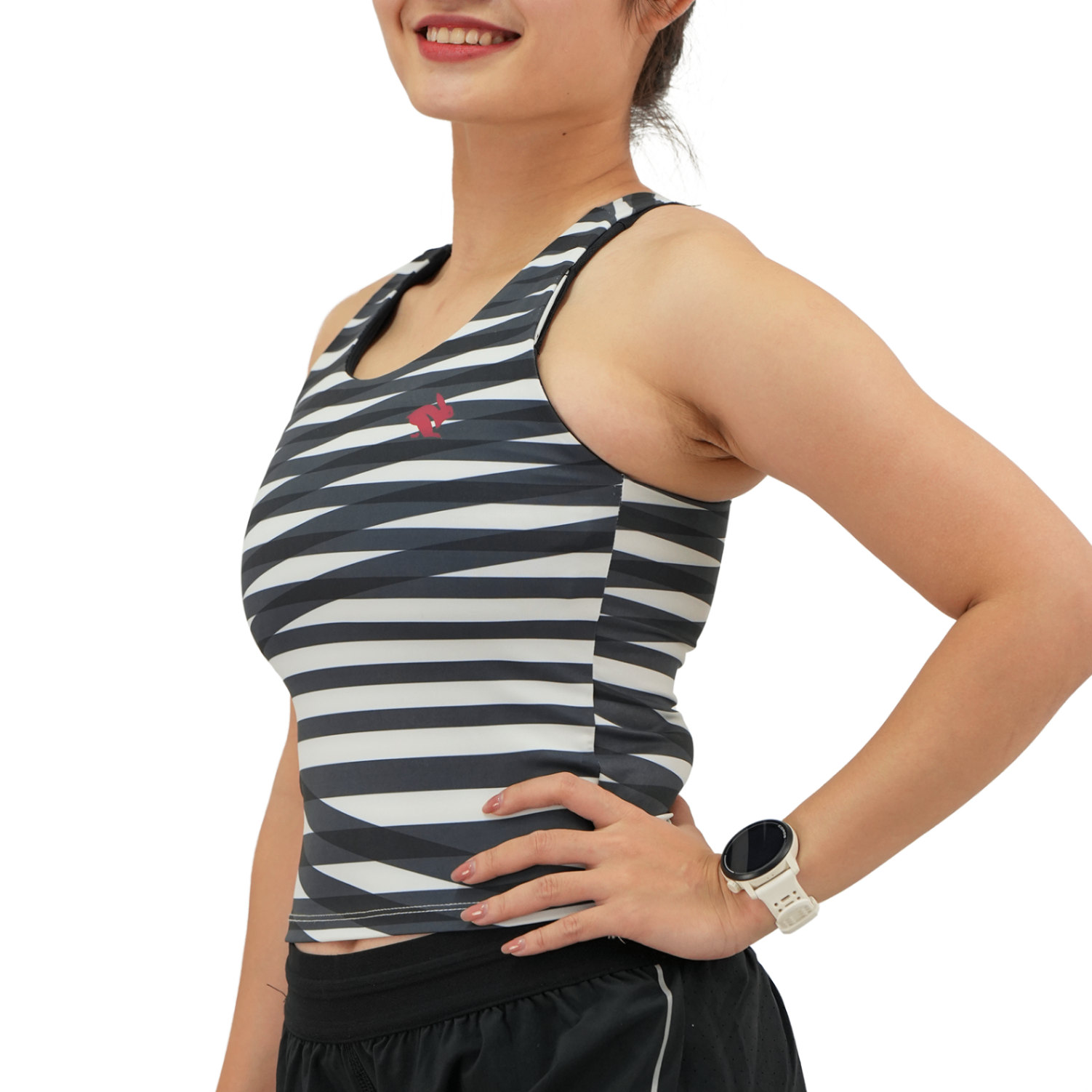 Áo Singlet Chạy Bộ Nữ Rabbit Race Pace Tank - Sugar Swizzle Stripe