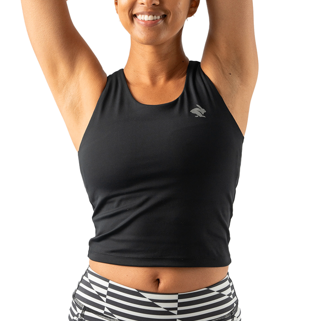 Áo Bra Chạy Bộ Nữ Rabbit Crusher Pocket Crop - Black