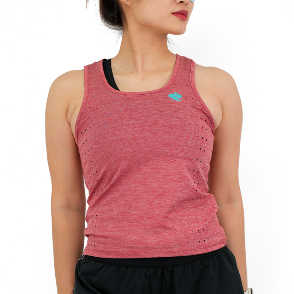 Áo Singlet Chạy Bộ Nữ Rabbit Flow State Tank - Scarlet Sage