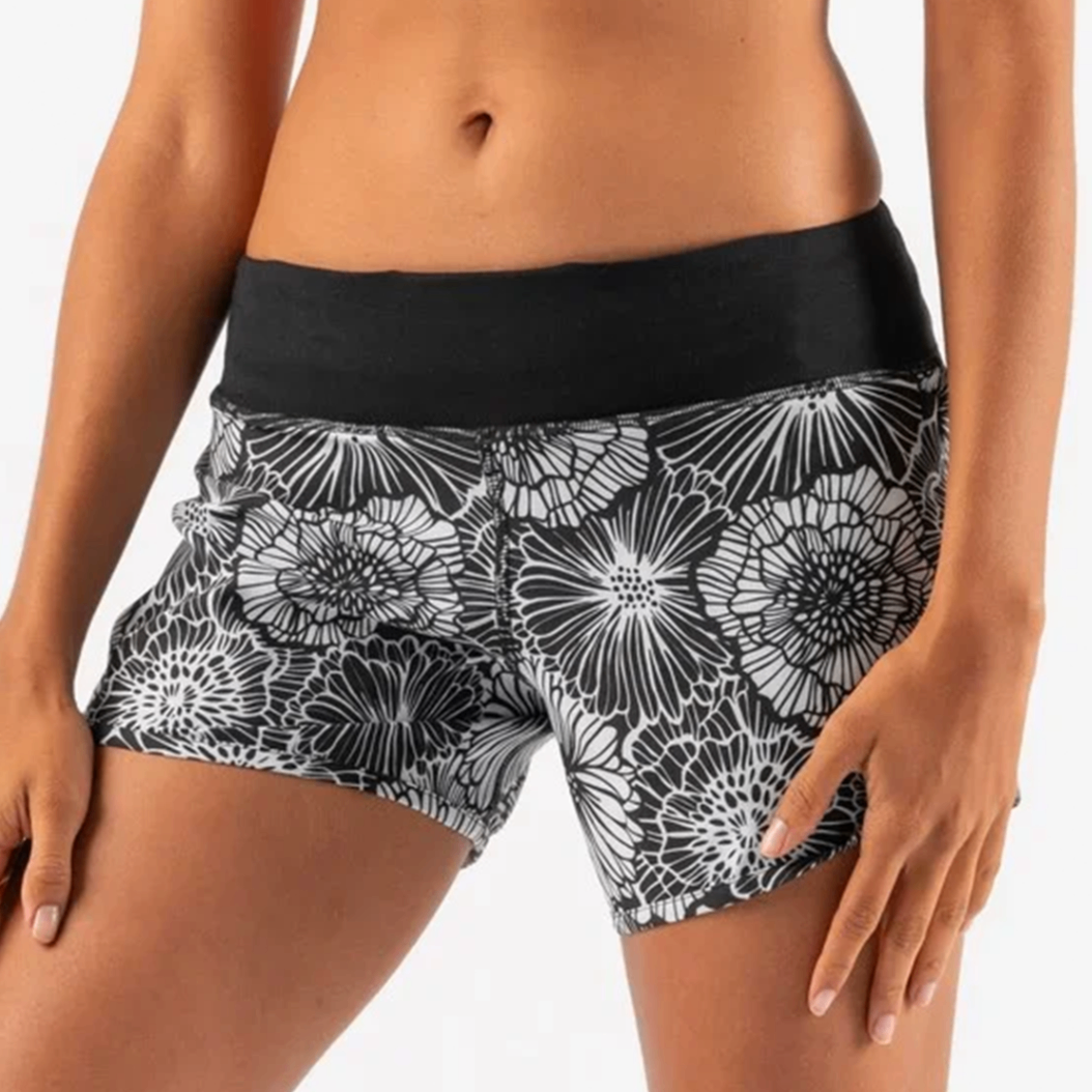 Quần Chạy Bộ Nữ Rabbit Hopper 4 Inch - Black Floral