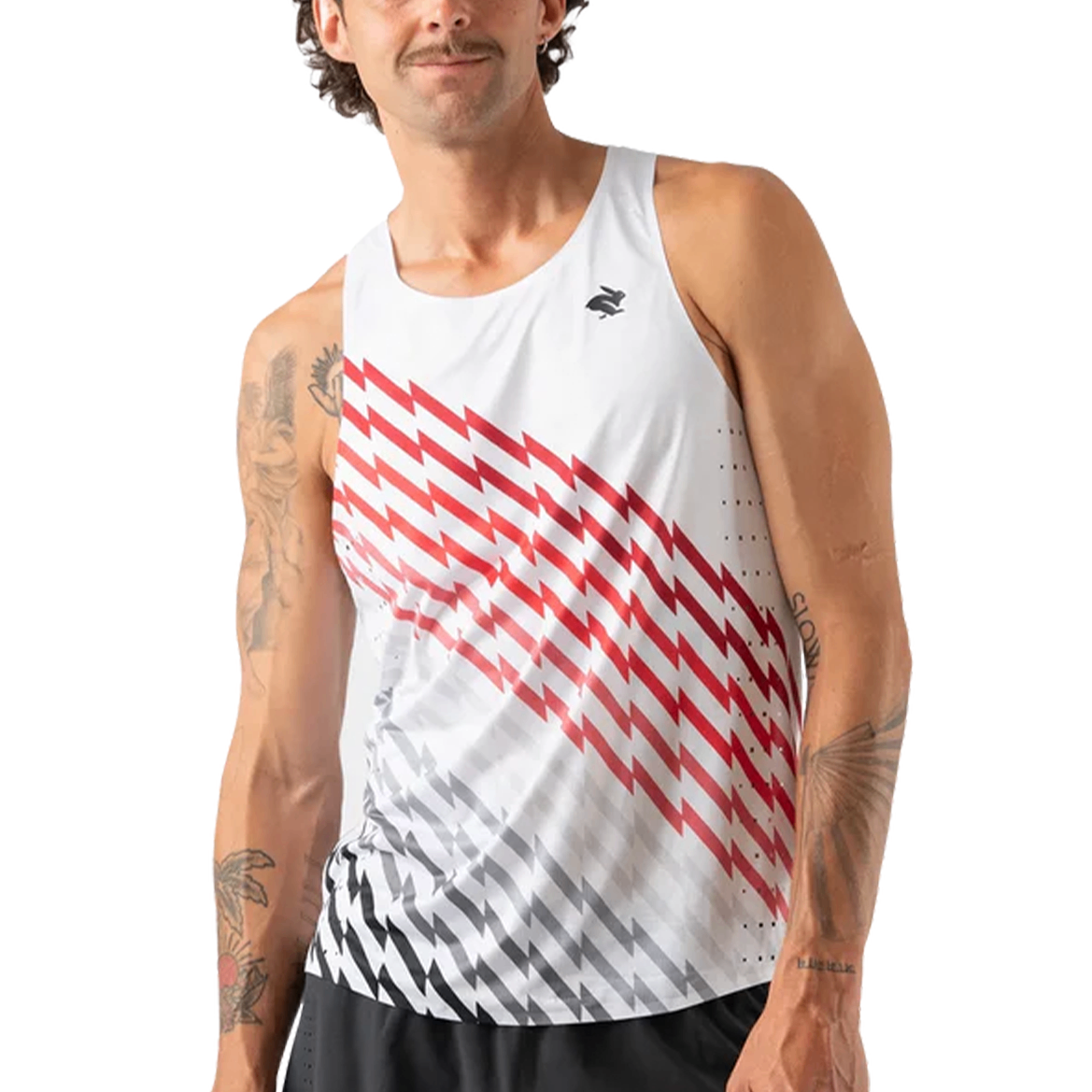Áo Singlet Chạy Bộ Nam Rabbit Go Time - White Lightning