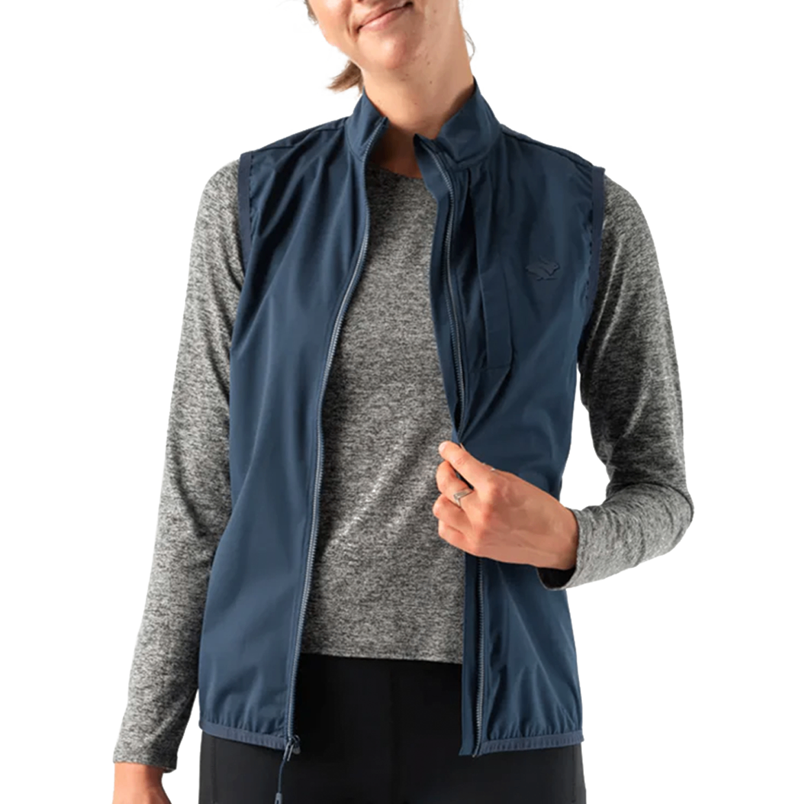 Áo Khoác Gió Chạy Bộ Nữ Rabbit Swish Vest 2.0 - Dress Blues
