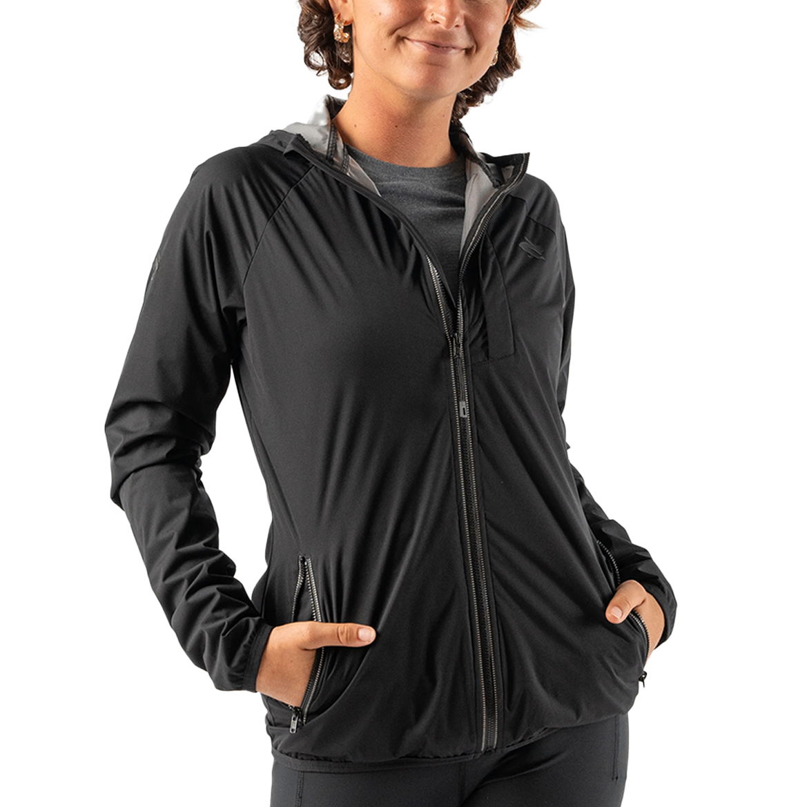 Áo Khoác Gió Chạy Bộ Nữ Rabbit Swish 2.0 - Black