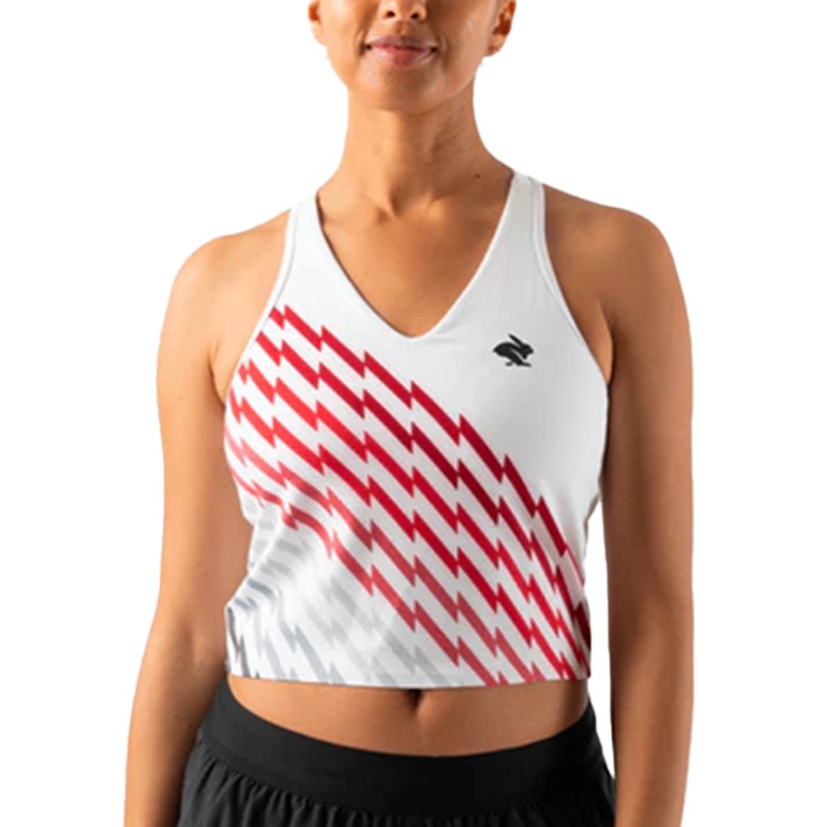 Áo Bra Chạy Bộ Nữ Rabbit Go Time Crop - White Lightning