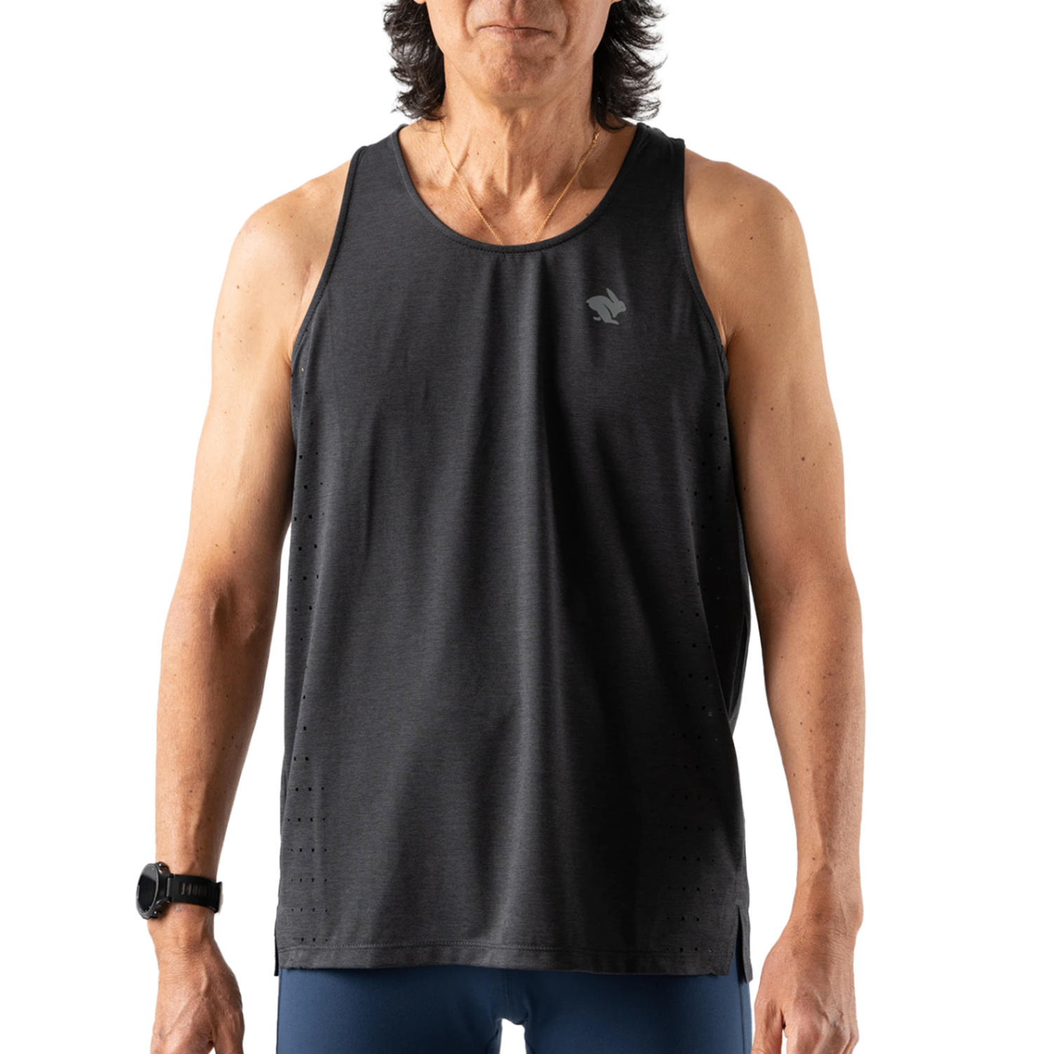 Áo Singlet Chạy Bộ Nam Rabbit Race Pace Tank - Black