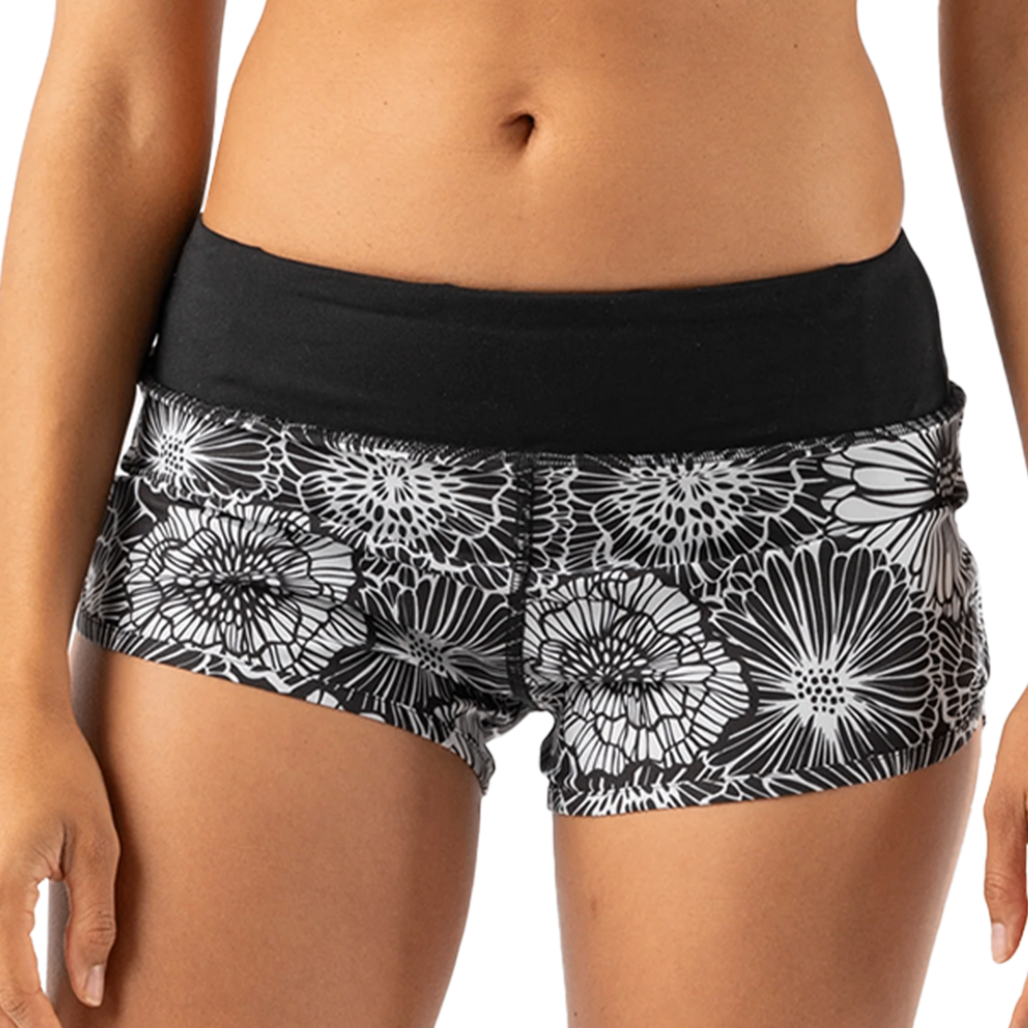 Quần Chạy Bộ Nữ Rabbit Catch Me If You Can 2.5 Inch - Black Floral
