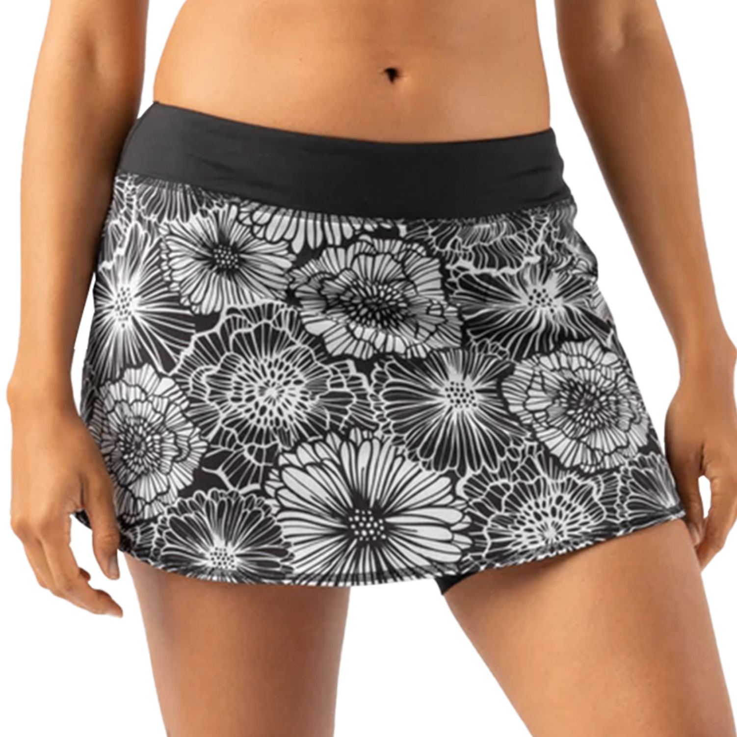 Quần Váy Chạy Bộ Nữ Rabbit Empower Skirt - Black Floral