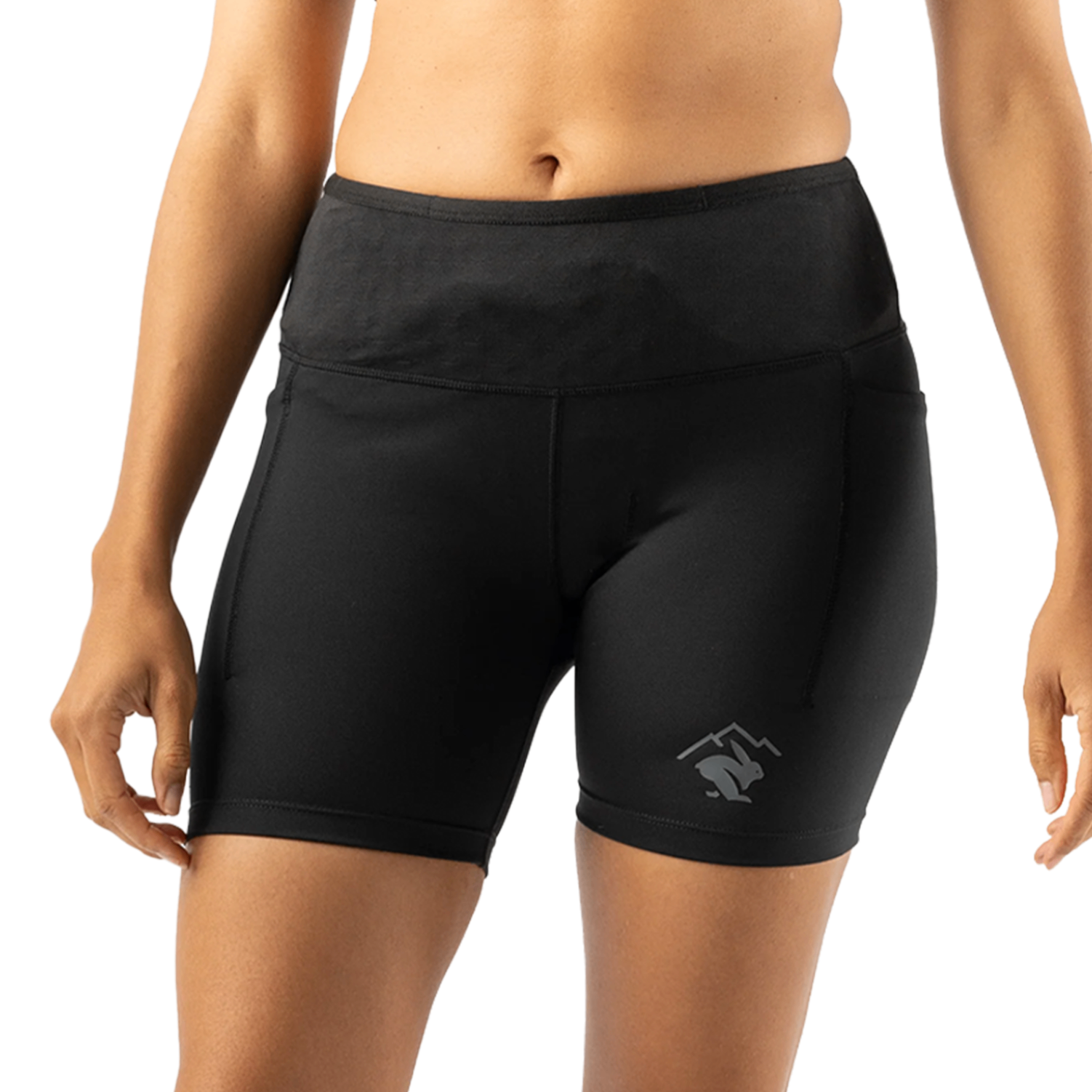 Quần Chạy Bộ Nữ Rabbit Leggy Smashems 5 Inch - Black