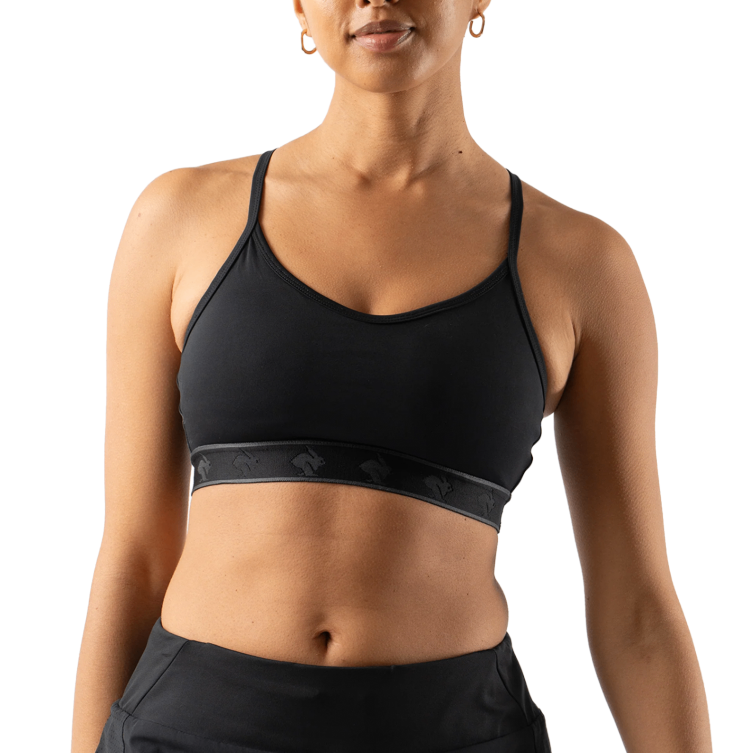 Áo Bra Chạy Bộ Nữ Rabbit Strappy Pocket Bra - Black