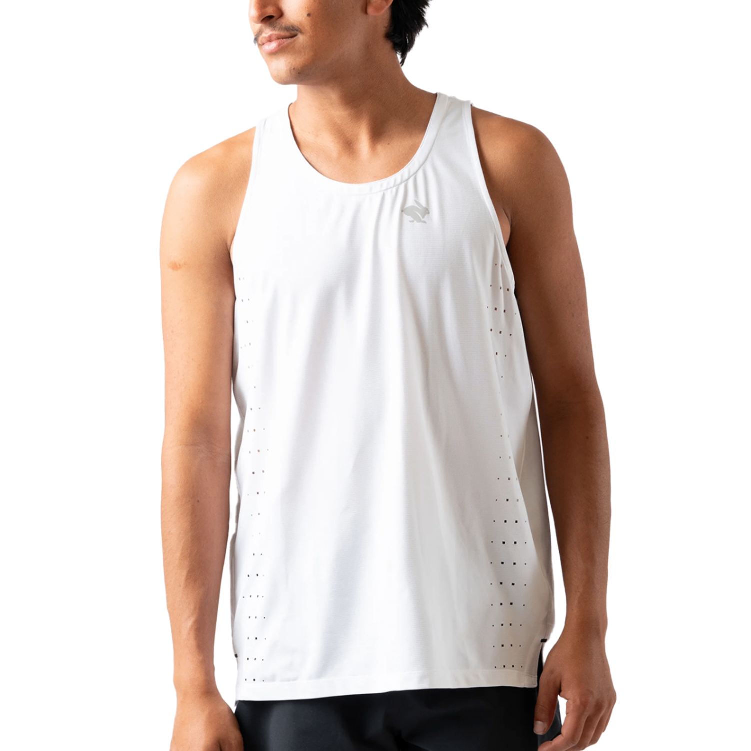 Áo Singlet Chạy Bộ Nam Rabbit Race Pace Tank - White