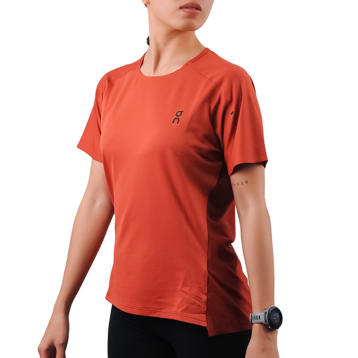 Áo Chạy Bộ Nữ On Running Performance T - Auburn/Ruby