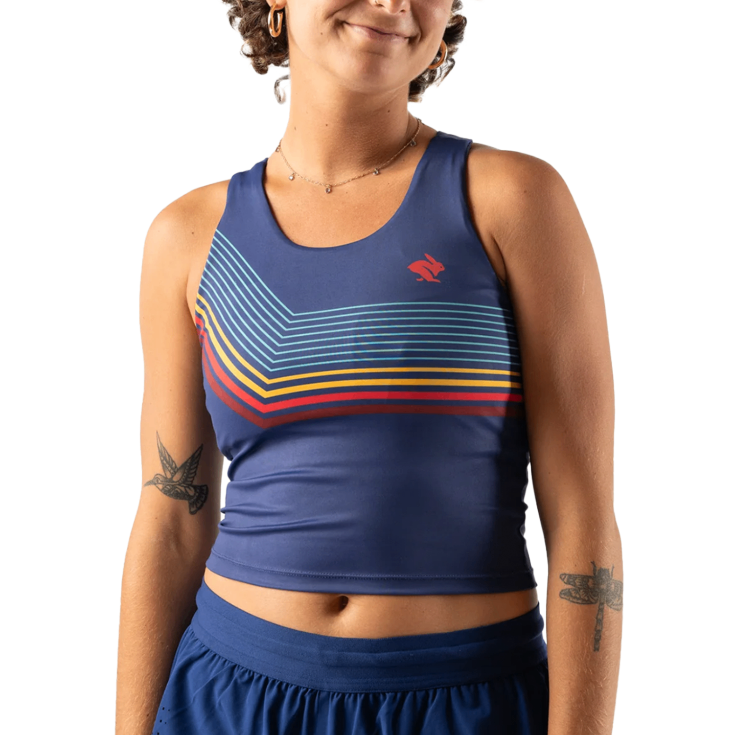 Áo Bra Chạy Bộ Nữ Rabbit Crusher Pocket Crop - Beacon Blue Speed