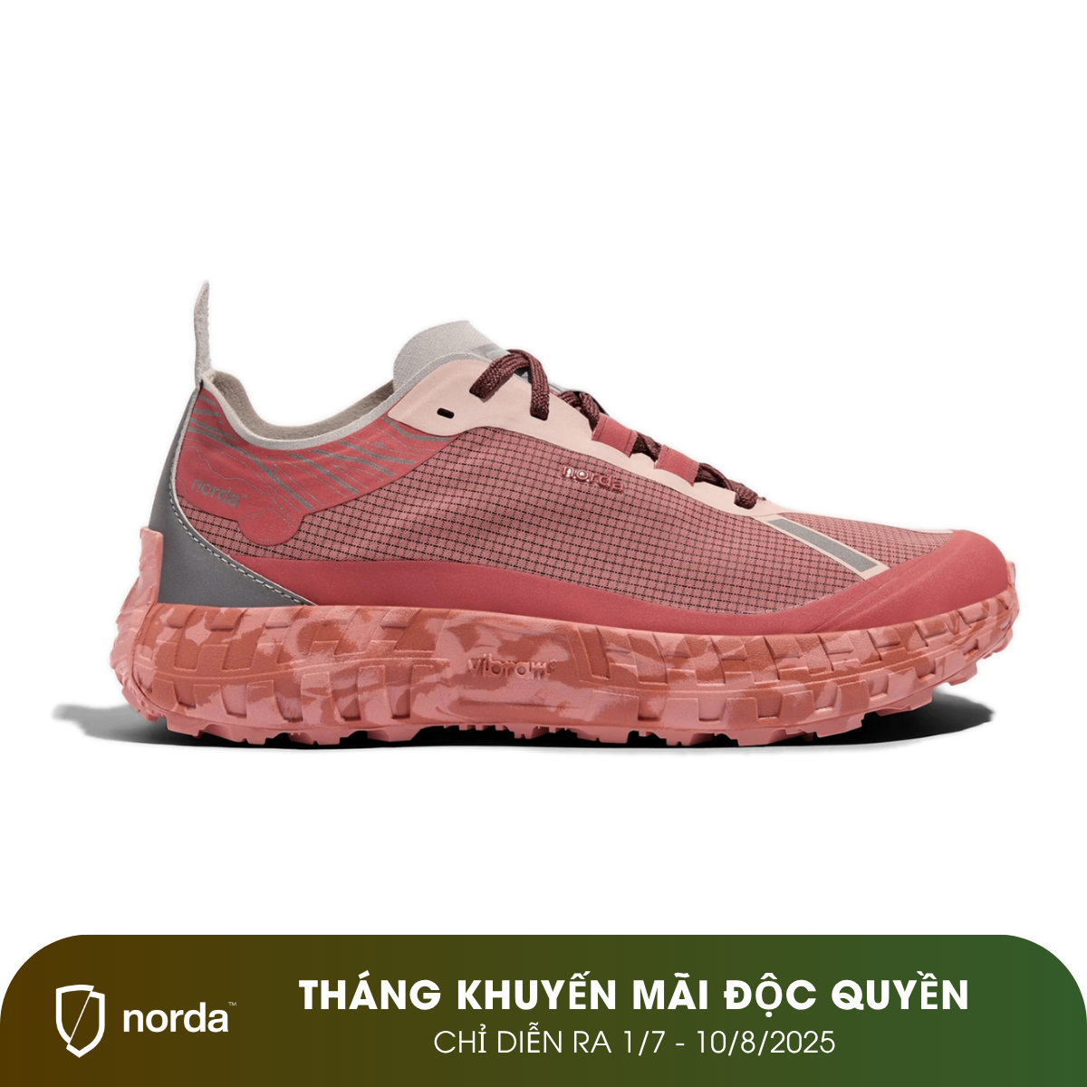 Giày Chạy Địa Hình Nam Norda 001 - Vermillion