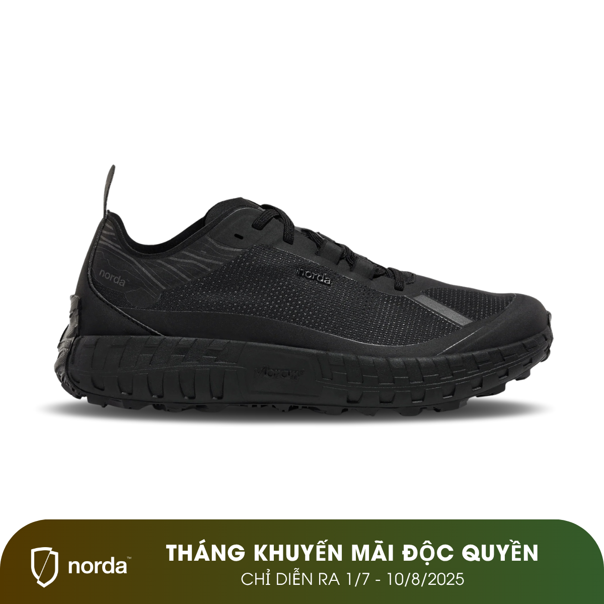 Giày Chạy Địa Hình Nam Norda 001 G+ - Stealth Black