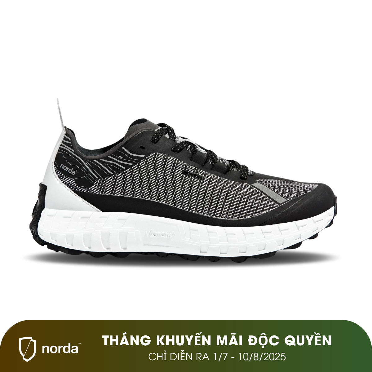Giày Chạy Địa Hình Nữ Norda 001 - Black