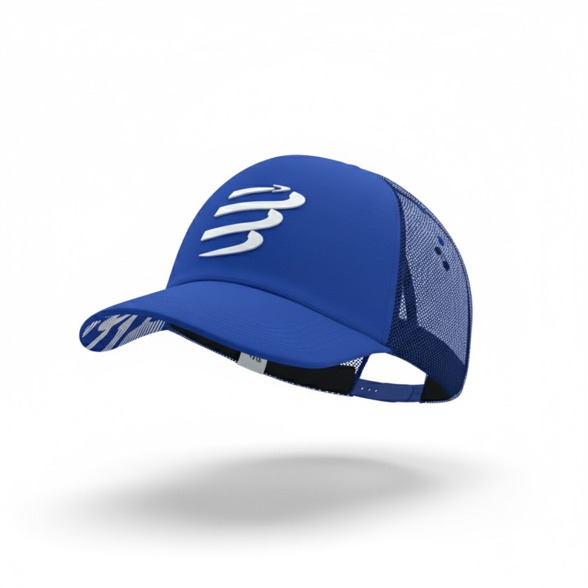 Mũ Chạy Bộ Compressport Trucker Cap - Dazz Blue/White
