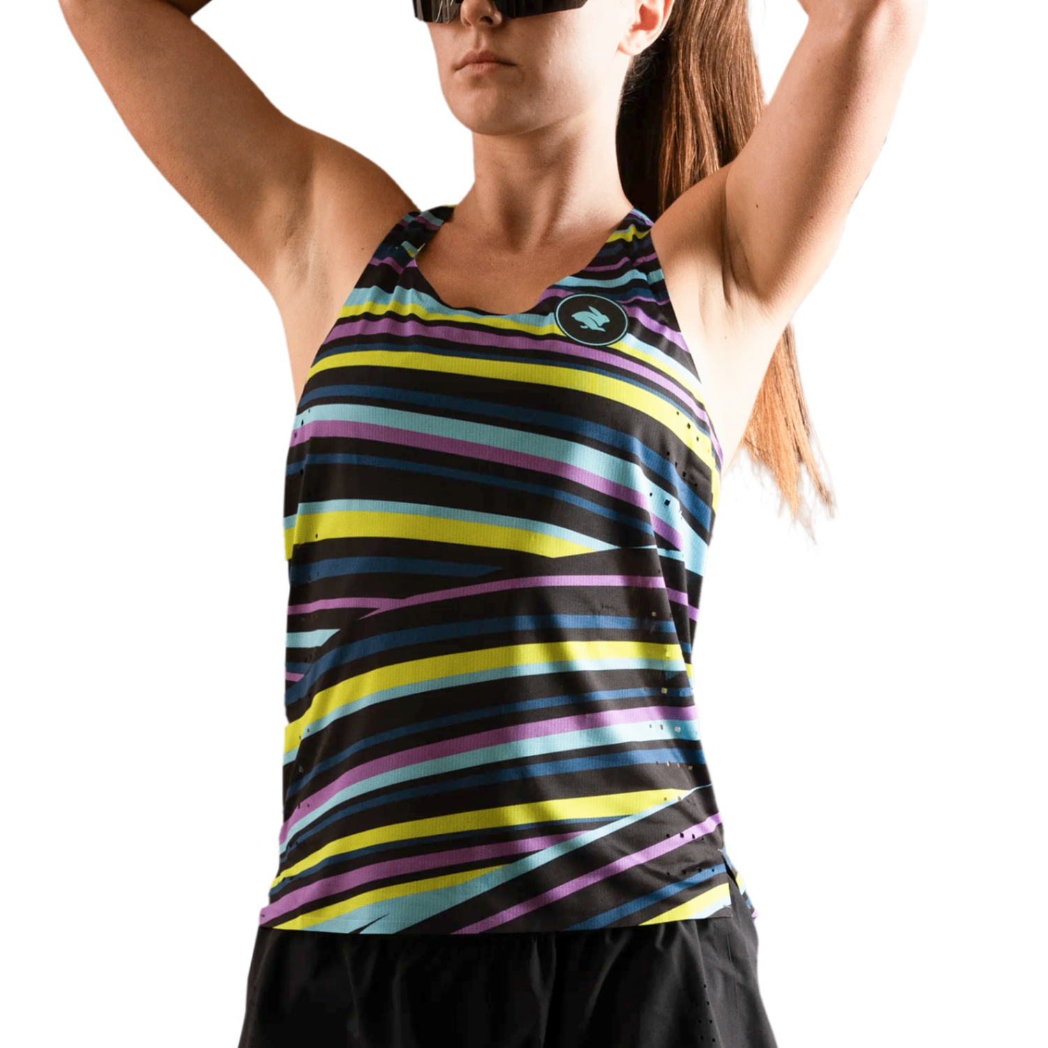 Áo Singlet Chạy Bộ Nữ Rabbit Go Time - Acid Lime