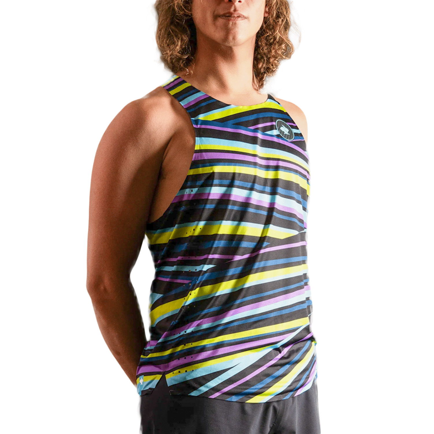 Áo Singlet Chạy Bộ Nam Rabbit Go Time - Acid Lime