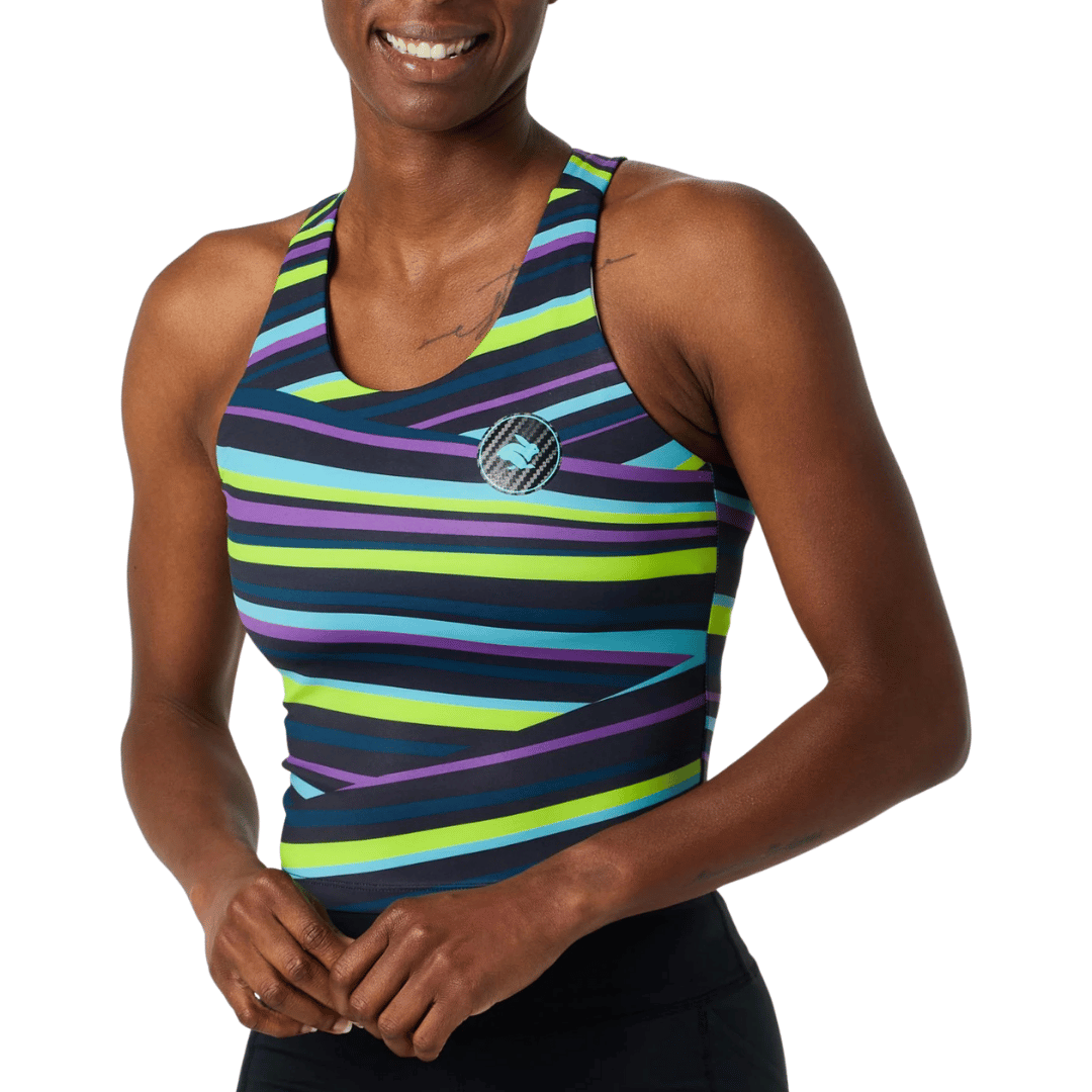 Áo Bra Chạy Bộ Nữ Rabbit Crusher Pocket Crop - Acid Lime