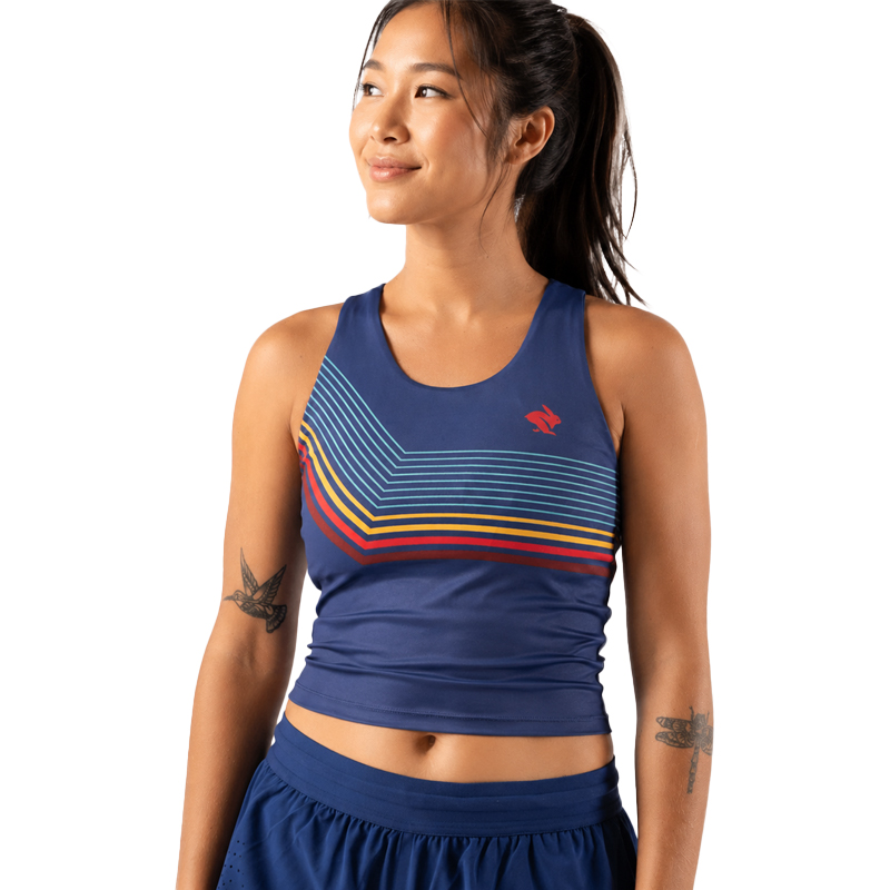 Áo Bra Chạy Bộ Nữ Rabbit Crusher Pocket Crop - Beacon Blue Speed