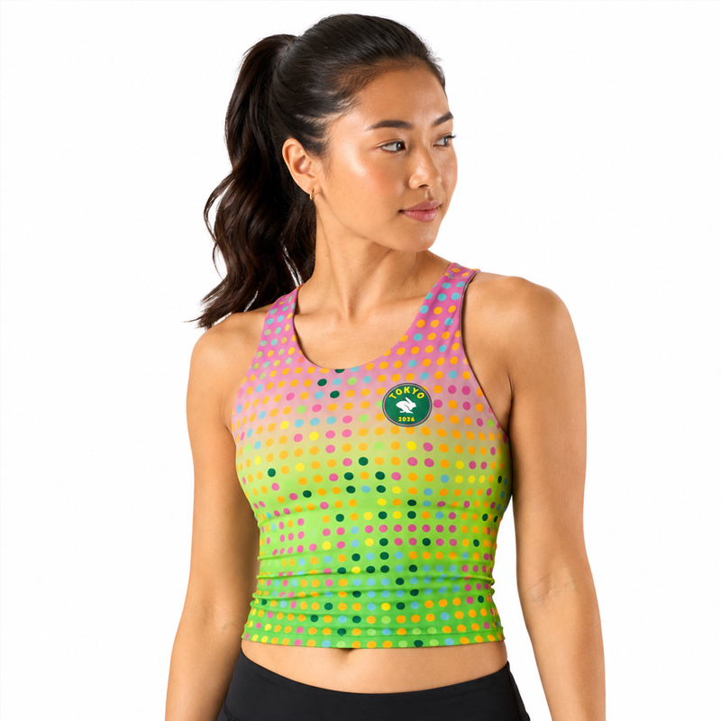 Áo Bra Chạy Bộ Nữ Rabbit Crusher Pocket Crop - Blue Curacao