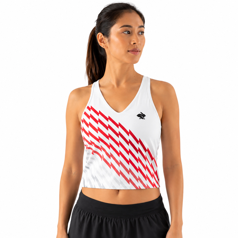 Áo Bra Chạy Bộ Nữ Rabbit Go Time Crop - White Lightning