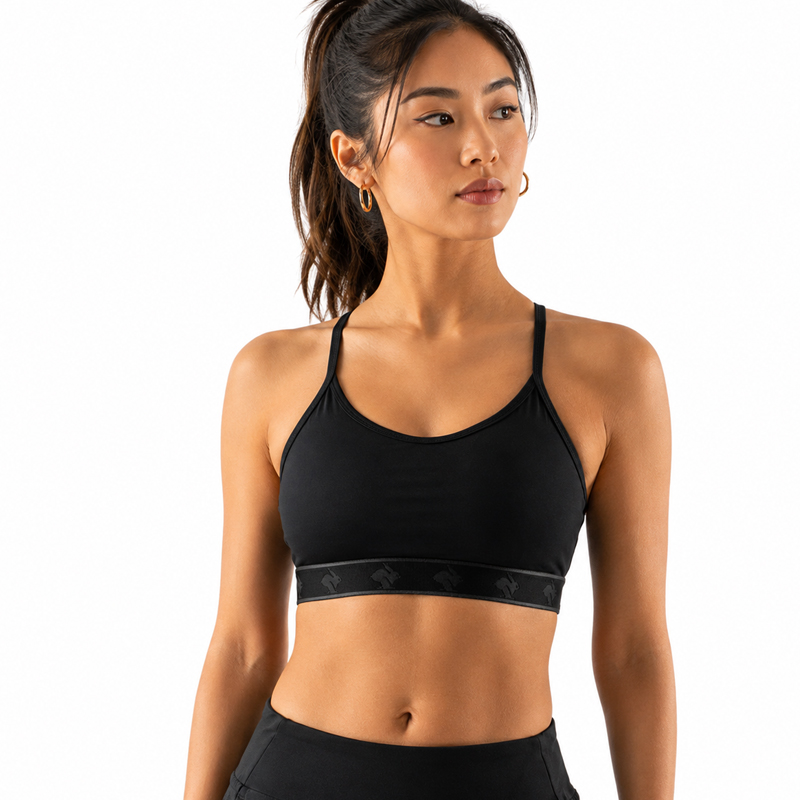 Áo Bra Chạy Bộ Nữ Rabbit Strappy Pocket Bra - Black