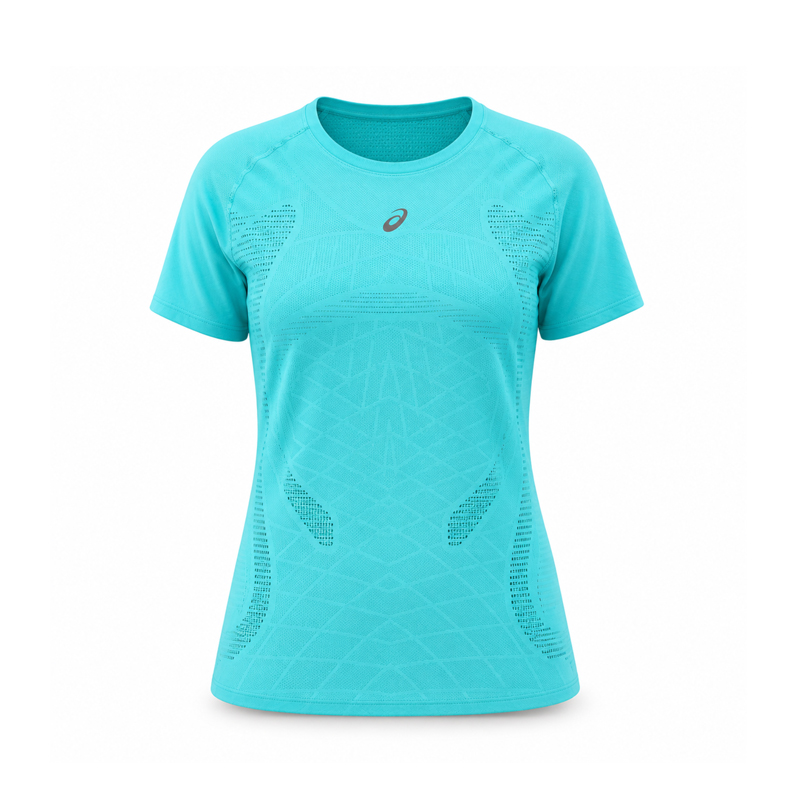 Áo Chạy Bộ Nữ Asics Metarun SS Top - Energy Aqua