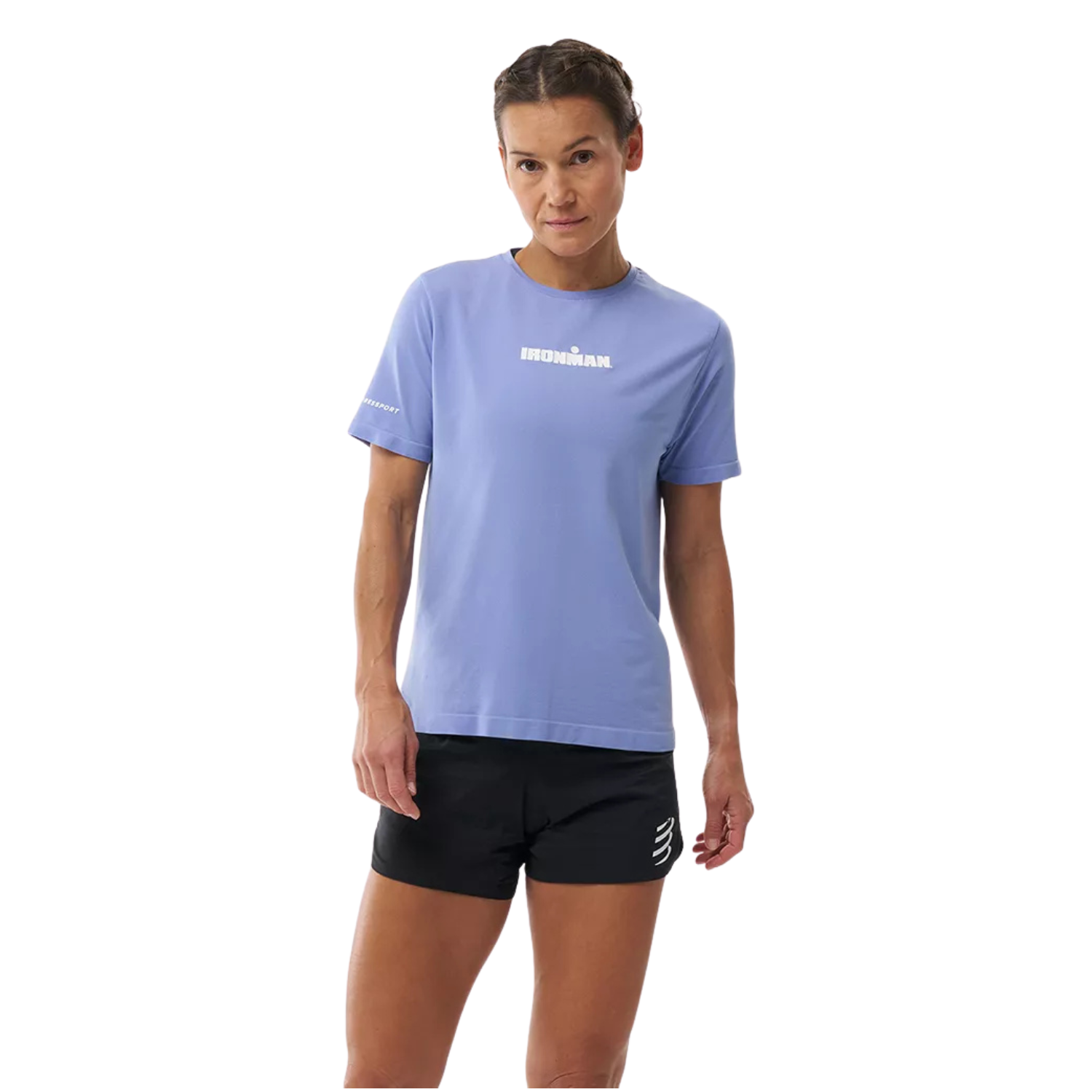 Áo Chạy Bộ Nữ Compressport Training SS T-Shirt - Ironman 2026 - L1 - Jacaranda/White