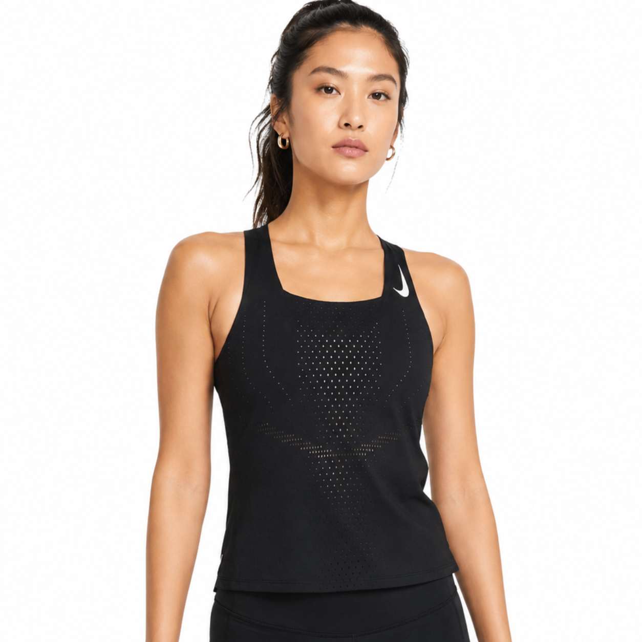 Áo Chạy Bộ Nữ NIKE Dri-FIT ADV AeroSwift - Black/White