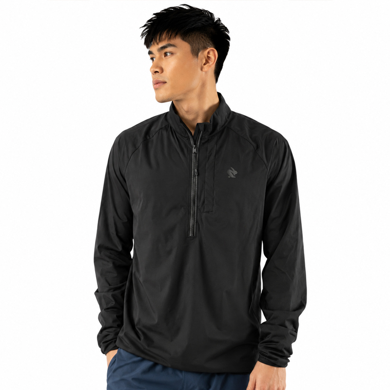 Áo Khoác Gió Chạy Bộ Nam Rabbit Swish Pullover 2.0 - Black